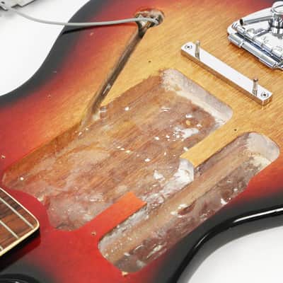 1966 Teisco Del Rey VN2 Baritone Electric Guitar - Very Cool Bari Model in 100% All Orig. Condition! image 25