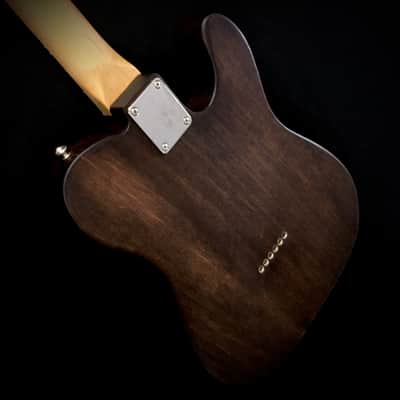 LEFTY! TL66 Custom Relic Build Solid 1-Piece Mahogany Aged Walnut Satin Guitar 7.1 Lb HSC image 7