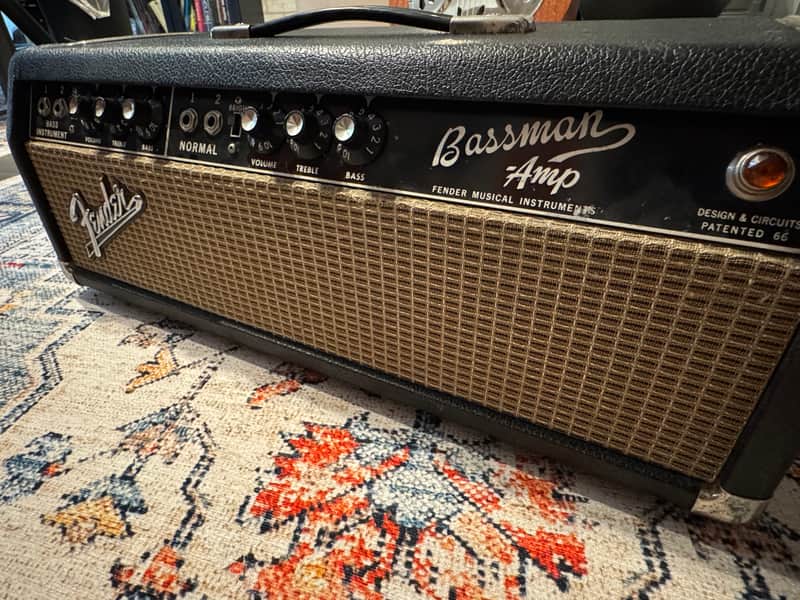 Fender Bassman 1966 2-Channel 50-Watt Guitar Amp Head 1964 - 1967 - Black Panel image 1