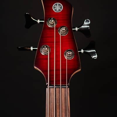 Yamaha TRBX604FM 4-String Bass, Dark Red Burst image 9