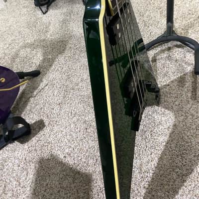 Dean Custom DOA Flying v 2008 #7 of 20 - Highly figured trans green image 10