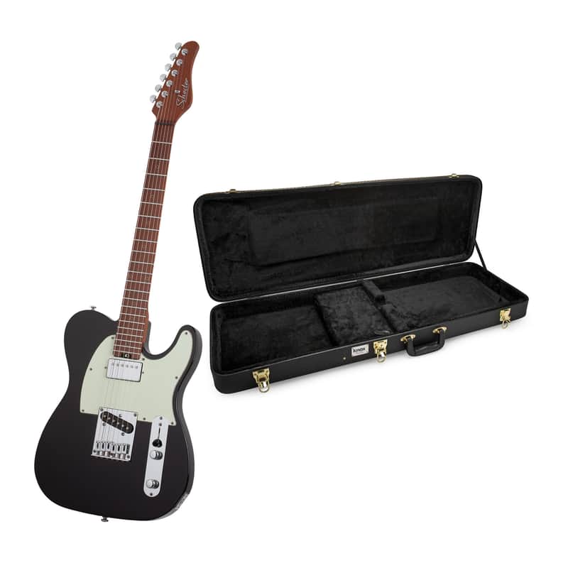 Schecter Nick Johnston Signature PT Electric Guitar in Atomic Ink Bundle with Hard Shell Carrying Case (2 Items) image 1