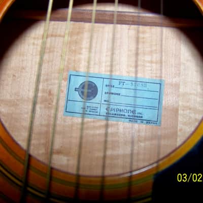 Epiphone FT-570SB Jumbo Acoustic 1970's image 2