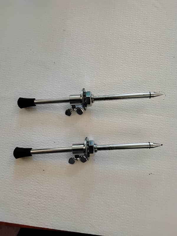 Ludwig Club Date/Super Classic Bass Drum Spurs with Mounting Brackets 1960s/1970s - Chrome image 1