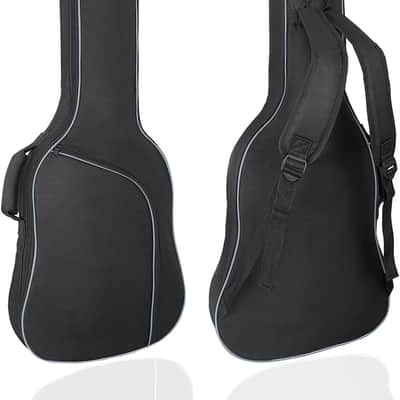 Electric Guitar Case, Electric Guitar Bag Padded Electric Guitar Gig Bag 0.38 Inch Padding Soft Guitar Case with Neck Strap, Back Hanger Loop, Black image 1