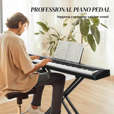 Glarry GPP-105 88 Key Full Size Semi-Weighted Standard Electric Digital Piano Black image 6