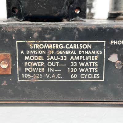 Stromberg Carlson SAU 33 Signet Tube Amp Vintage image 9