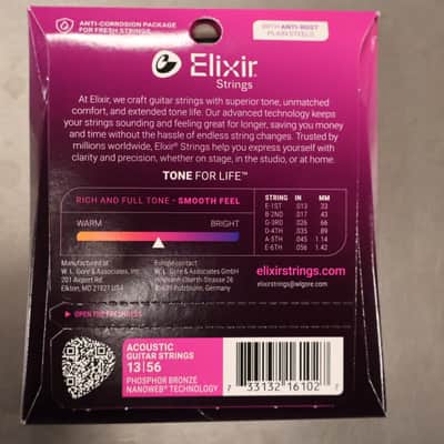 Elixir Acoustic Phosphor Bronze Nanoweb Medium 13-17-26-35-45-56 image 2