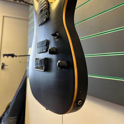 Harley Benton Amarok-7 BKBL 2021 Flame Burst 7-String Electric Guitar image 4