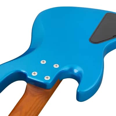 Sadowsky MetroExpress 21-Fret Vintage M/J Bass, Roasted Maple Fingerboard, 5-String - Solid Ocean Blue Metallic High Polish image 6