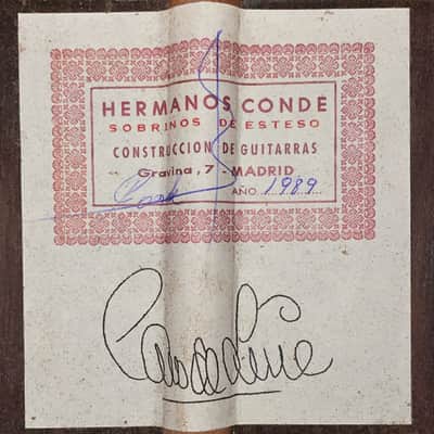 Hermanos Conde Paco de Lucia special 1989 - media luna special model with Paco de Lucia`s signature - check video! image 11