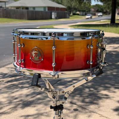 Pi Drum Company - 13x5.75" Curly Maple Stave Shell Snare Drum image 5