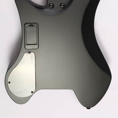 Agile Headless 6 String Baritone Electric Guitar GEODESIC PRO 630 RL MOD Flat Black image 4