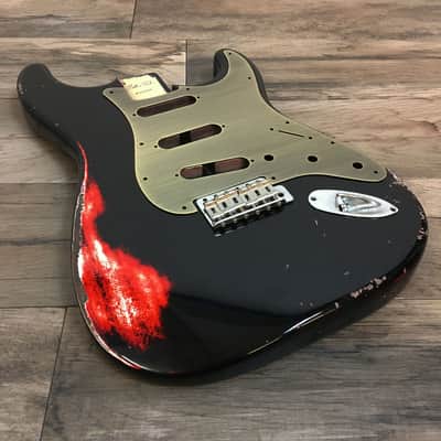 Made to Order - FRANCHIN Mercury guitar body Relic Aged 100% Nitro Lacquer COLOR OVER COLOR (Sunburst/ Black/ White/ Blue/ Green/ Yellow/ Red/ Pink/ Burgundy/ Purple/ Gold/ Silver, etc.) Basswood Poplar Stratocaster-Strat-S-Style Made in Italy image 9