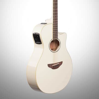 Yamaha APX-600 Acoustic-Electric Guitar, Vintage White image 3
