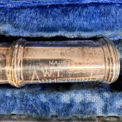 Vintage W.T. Armstrong Concert Flute Orchestral C Open Hole 25 1962 - Silver image 12