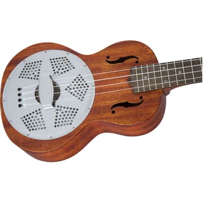 Gretsch G9112 4-String Right-Handed Resonator-Ukulele with Ovangkol Fingerboard, Includes Deluxe Fitted Gig Bag (Honey Mahogany Stain) image 5
