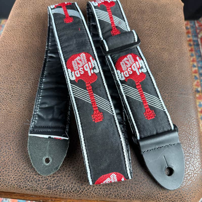 Gibson Guitar and Bass Strap Red White and Black image 1