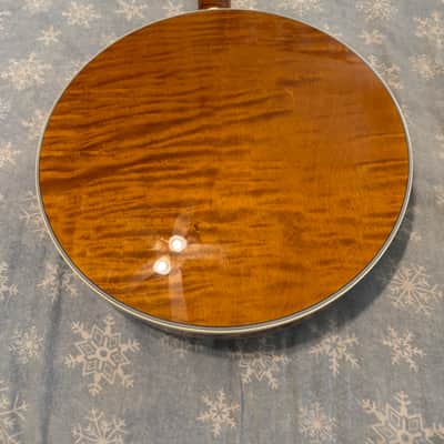 Deering Calico 5-String Resonator Banjo 2023 Honey Amber Curly Maple - Mint w/ OHSC image 3