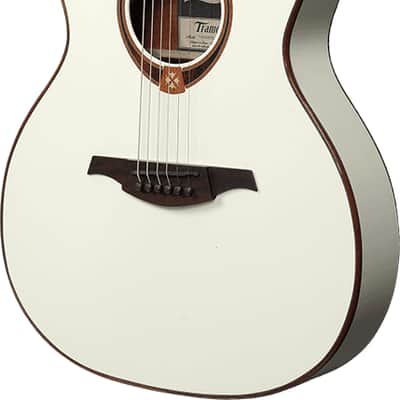 Auditorium Slim Cutaway Ivory Electro Acoustic Guitar Tramontane by Lâg image 3