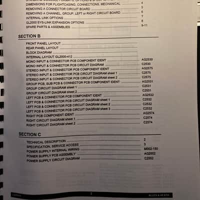 Allen & Heath GL2000 Audio Mixing Console Service Manual image 2