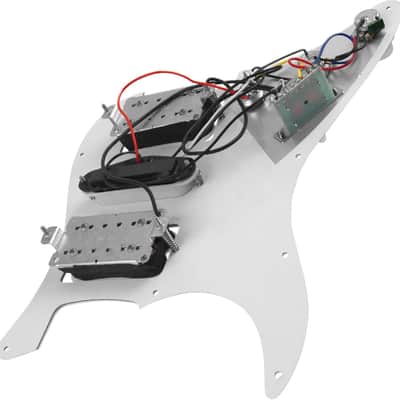 3Ply HSH 11 Hole Loaded Prewired Pickguard w/Alnico 5 Humbucker (2) Single-Coil (1) Pickups Compatible with Strat Fender Squier Guitar (White) image 5