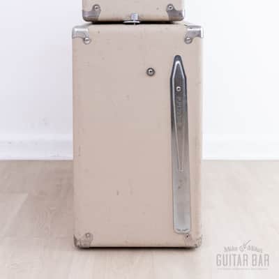1963 Fender Showman Black Panel Blonde Pre-CBS Vintage Tube Amp Head & 1x12 Tone Ring Cab w/ JBL D120F image 6