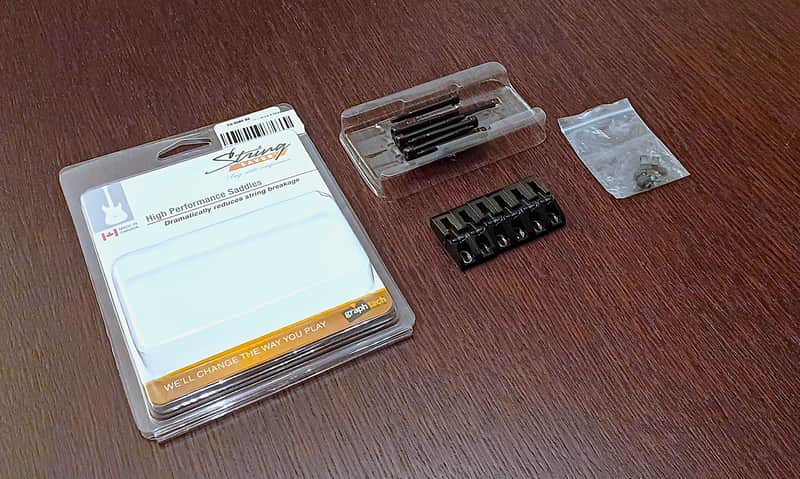 |FLOYD ROSE SADDLES| Graph Tech String Saver PG-0080-B6 + 16" Radius Shim image 1