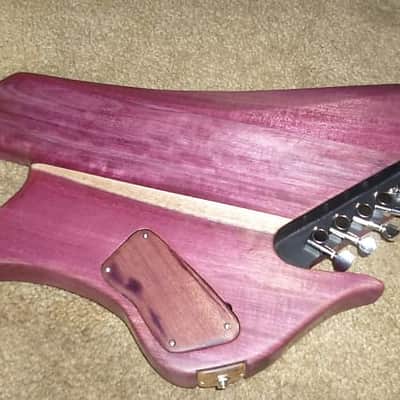 private stock Tree of Life guitar/bass,ultra rare,solid purpleheart neck thru+fanned, 7,8,9or10 strings image 7