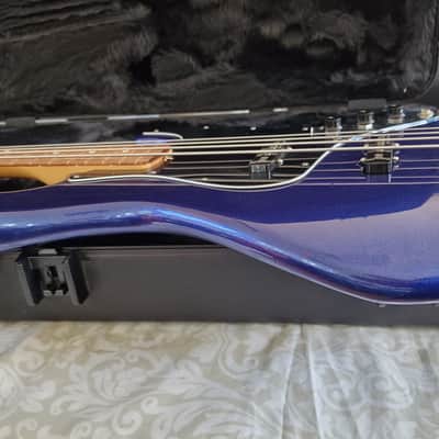 Fender American Standard Jazz Bass Fretless Custom Upgrades Mystic Blue 4-String image 9