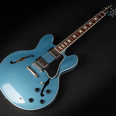 2017 Gibson Memphis Custom ES-335 Block - Pelham Blue | USA Limited Edition Semi-Hollow Burstbucker Humbucker Pickups | CoA OHSC image 5
