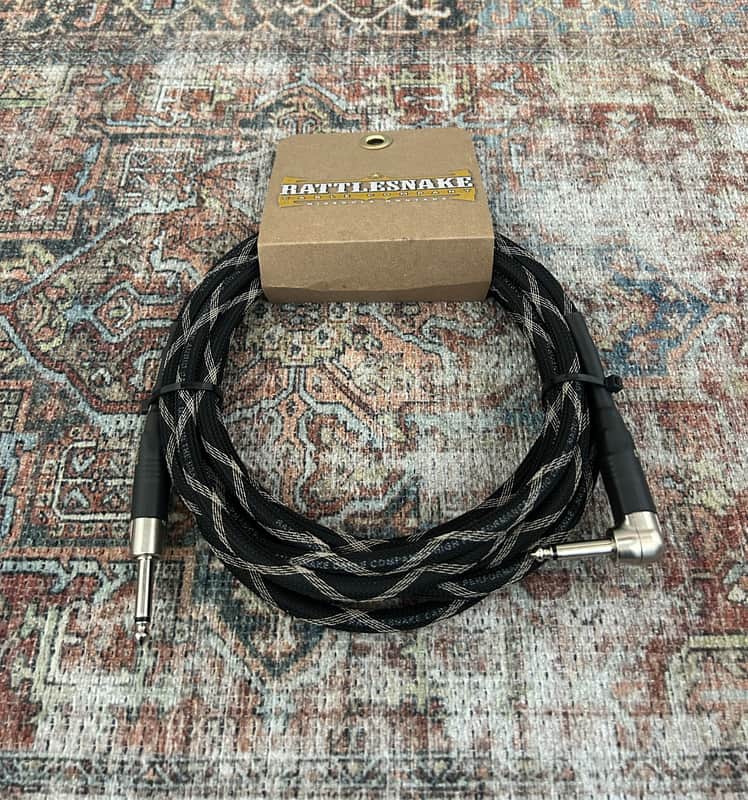 Rattlesnake Cable Company 15' Standard Instrument Cable S/RA - Sidewinder Black Weave image 1