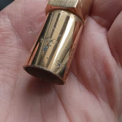 Rare Berg Larsen Scoop Bill 100/2 facing (offset) Gold 24K tenor saxophone mouthpiece. image 5