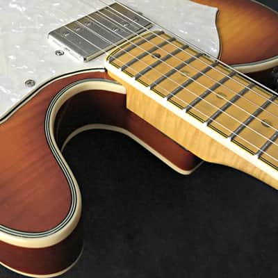 PT BERGER "BAKERSFIELD" RODEO DeLUXE Custom Thinline Tele Hybrid DoubleAAA Vintage Iced Tea Boutique image 9