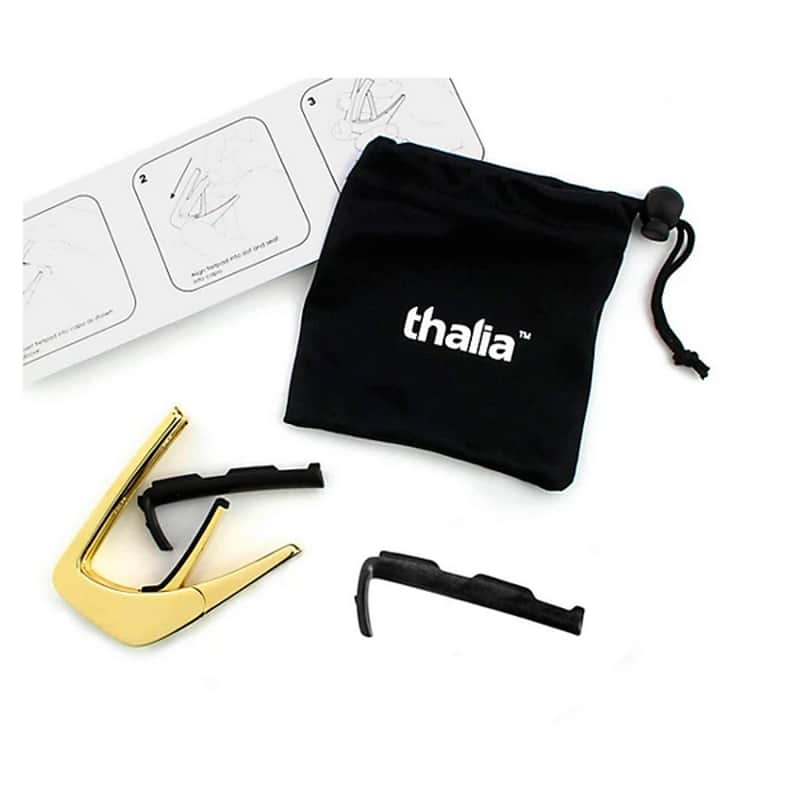Thalia 24K Gold Guitar Capo - Flamed Maple Waves image 1