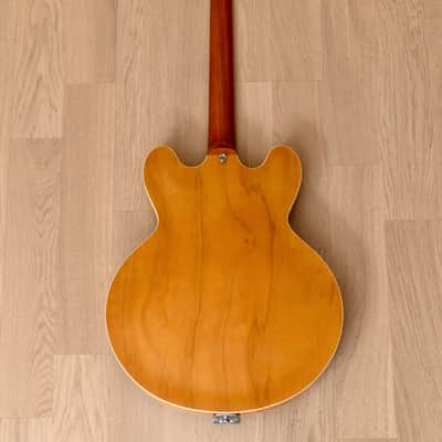 1999 Epiphone Casino Hollowbody Guitar Natural w/ 1 11/16" Nut, Bigsby B7 & Case, Peerless image 3