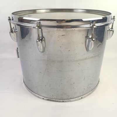 *Slingerland 12x16" 3Ply Chrome Over Wood Concert Tom Drum 70s Marching Quad COW image 7