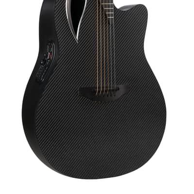 Ovation Adamas E-Acoustic 6 String Guitar MD80-NWT Mid-Depth Contour Cutaway NTW Black OV583.118 image 4