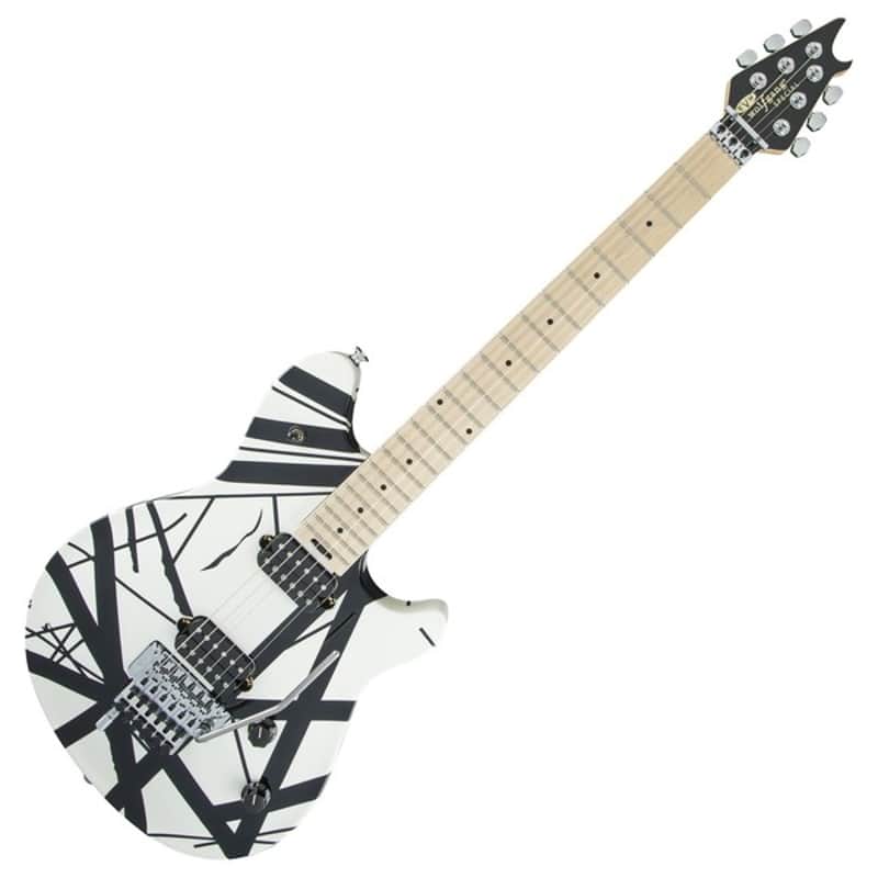 Rare EVH Wolfgang Special Striped with Maple Fretboard Gloss White/Black Stripes image 1