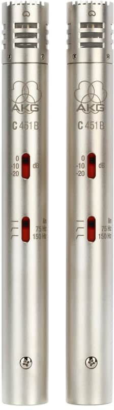 AKG C451 B Small-diaphragm Condenser Microphones - Matched Stereo Pair image 1