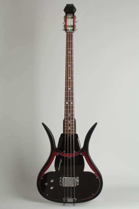 Ampeg  ASB-1 LEFT HANDED Electric Bass Guitar (1967), ser. #1121, original black hard shell case. image 1