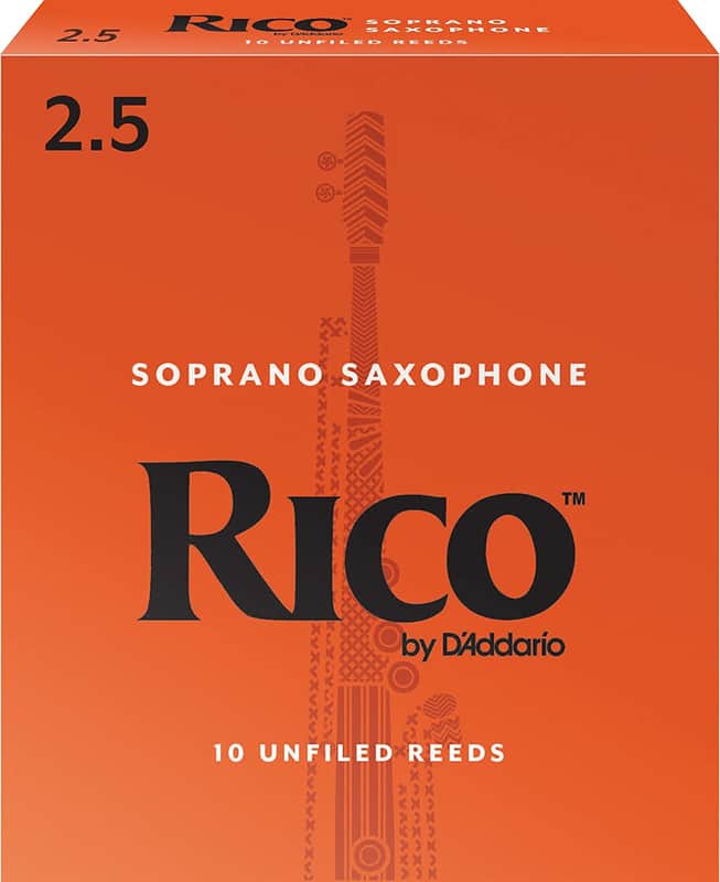Rico 2.5 Strength Reeds for Soprano Sax (Pack of 10) imagen 1