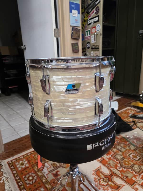 Ludwig Rack Tom 13x9 Players 1970s - White Marine Pearl image 1