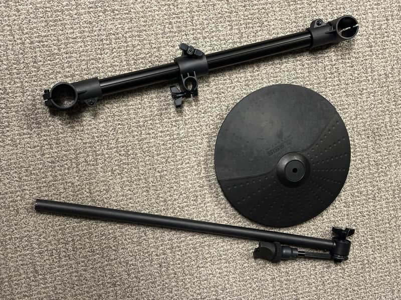 Alesis Nitro Mesh/Nitro Max Cymbal Expansion Set: 10 Inch Single Zone Cymbal, 22" Cymbal Arm, Clamp, Cable image 1