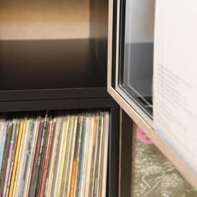 Art Vinyl Record Storage**Lp Frame Display One Box Cabinet Cube Wood Crate 12" Picture Album Display 33rpm Analog Disc Now Playing Music Rack Cover Jacket Stand Case Unit Wood furniture Dj Audio Idea image 6