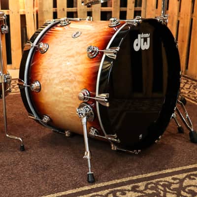 DW Collector's Natural To Deep Red Burst Over Quilted Maple Kit - SO#1134318 image 2
