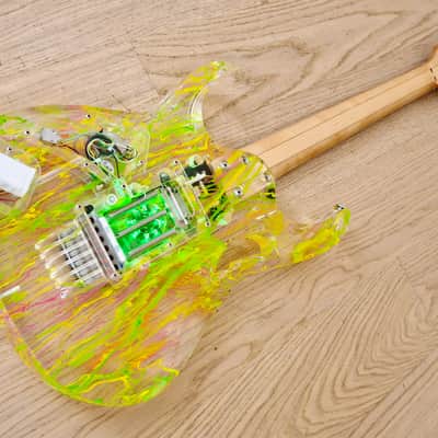 2007 Ibanez JEM 20th Anniversary Steve Vai Signature Acrylic Guitar Near Mint w/ Case & Tags image 15