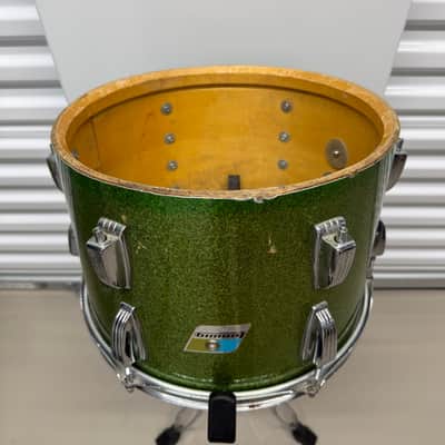 Vintage Ludwig 3-ply 13, 16, 24 - ORIGINAL Green Sparkle drum set image 10
