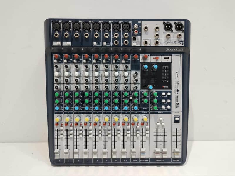 Soundcraft Signature 12 12-Channel Analog USB Mixer with Effects 2010s - Blue image 1
