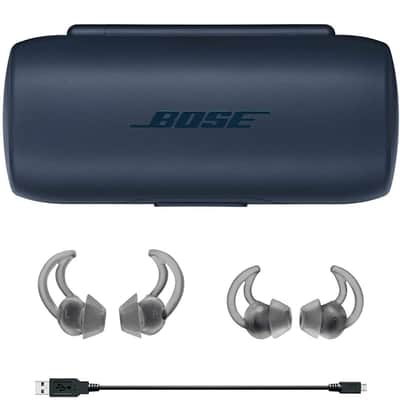 Bose - Soundsport Free Wireless Headphones True Wireless Earbuds - Orange/ Navy (Open Box) image 4
